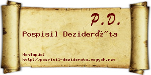 Pospisil Dezideráta névjegykártya